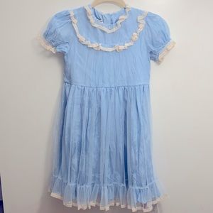 NWT Gucci GIRLS dress, light blue tulle, size 10